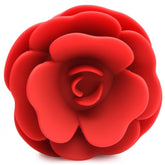 28X Silicone Vibrating Rose Anal Plug w- Remote - Medium